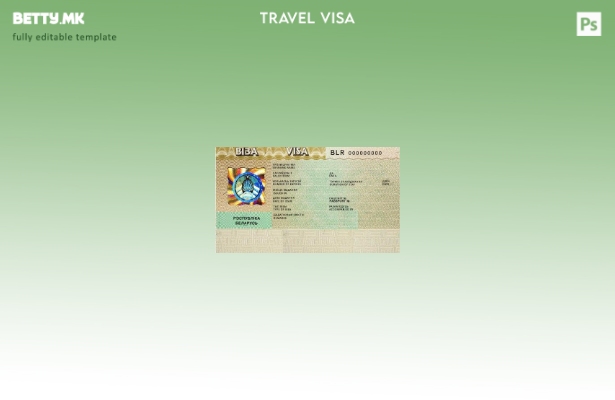 Шаблон за виза за Белорусија во модерен стил